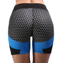 Бег Спорт, бег, йога фитнес тренировки шорты геометрический вафельная цифровой печати шорты женские Шорты с высокой талией