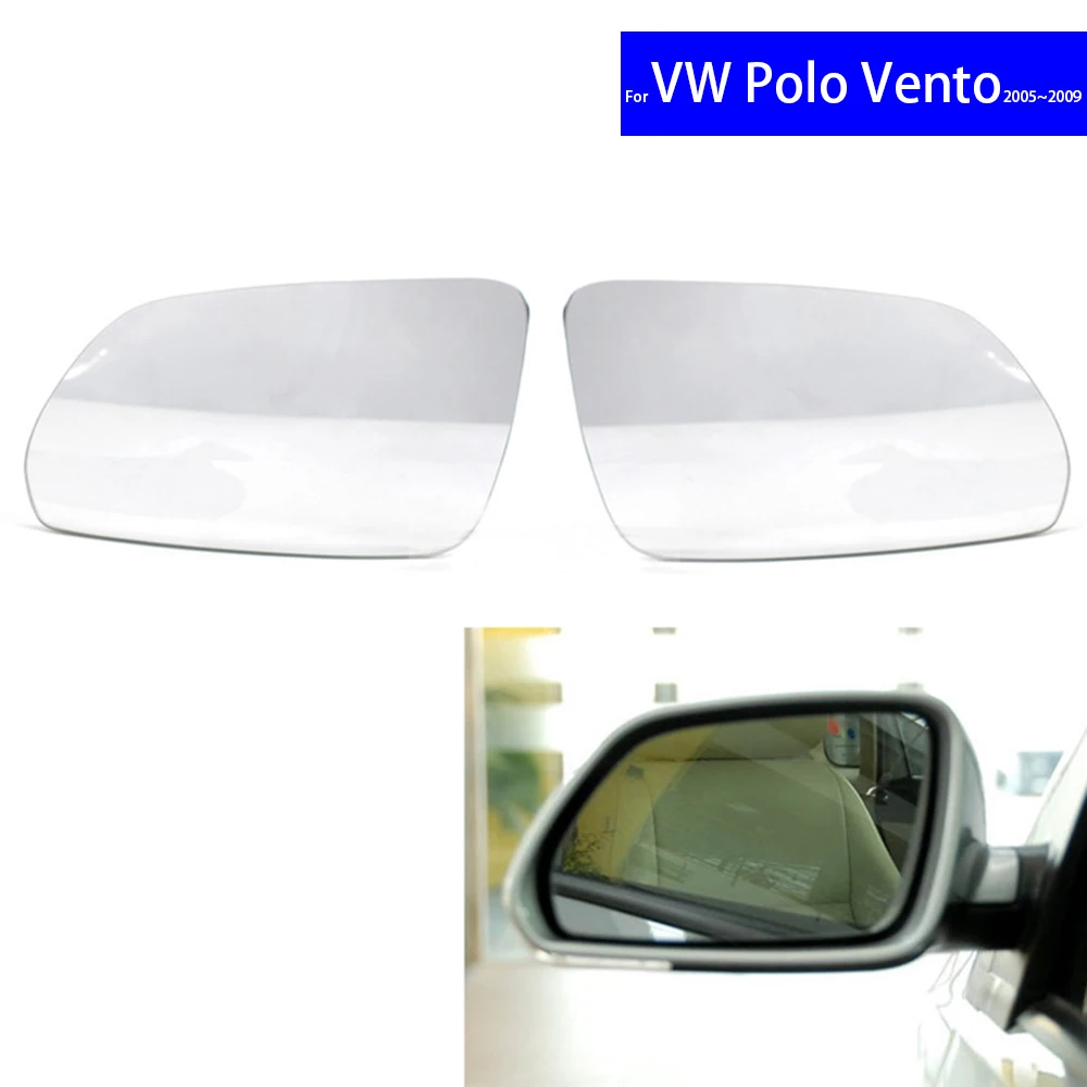 Left side for Volkswagen Polo 2005-2009 Wide Angle heated wing door mirror glass