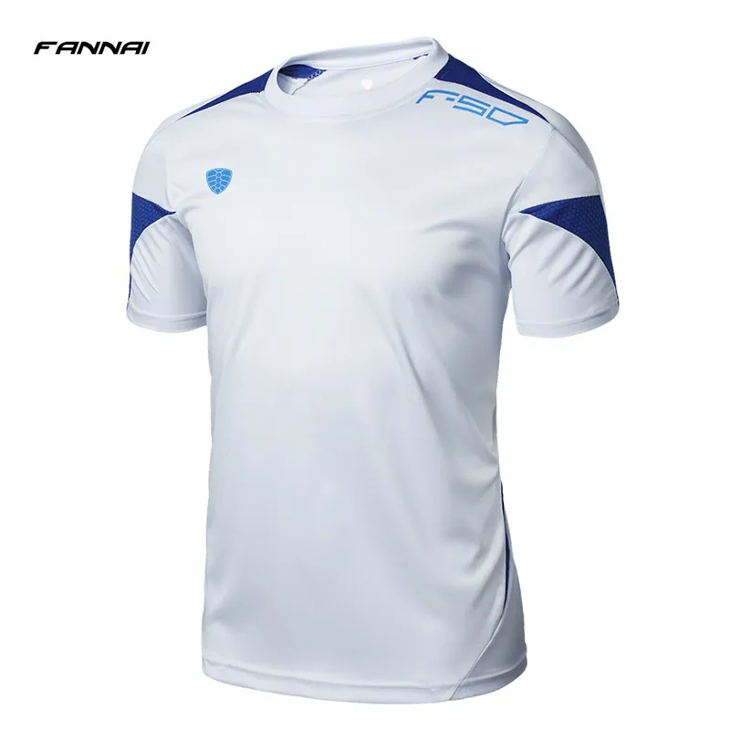 Fannai бренд Для мужчин теннисная рубашка Летние виды спорта на открытом воздухе для бега быстросохнущие мужские футболки с короткими рукавами футболки, топы, одежда - Цвет: C2