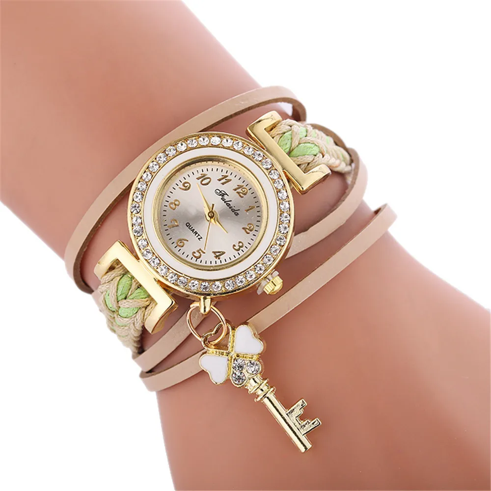 Brand Women Watches Bracelet Watch Ladies Crystal Wrap Around