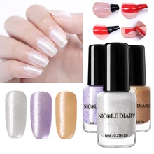 NICOLE DIARY 6 мл Отшелушивающий лак для ногтей Блестящий мерцающий лак для ногтей на водной основе дизайн ногтей маникюр сделай сам