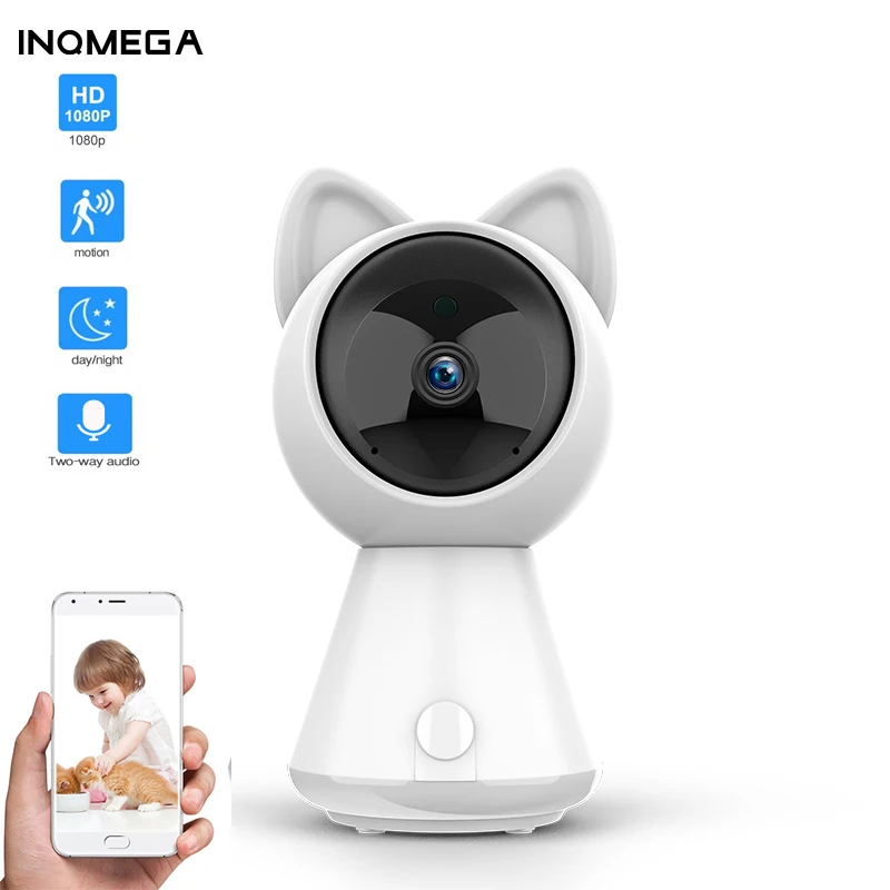 INQMEGA, 1080 P, HD, облачная, Wifi камера, интеллектуальная, с автоматическим отслеживанием, кошка, Китти, IP камера, беспроводная, домашняя, камера безопасности, ночное видение