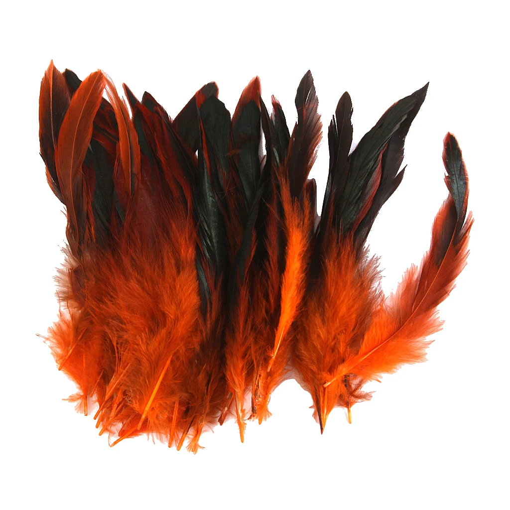 150 Pieces Colorful Dyed Rooster Feathers 12-18cm/4-7inch Yellow Blue Orange