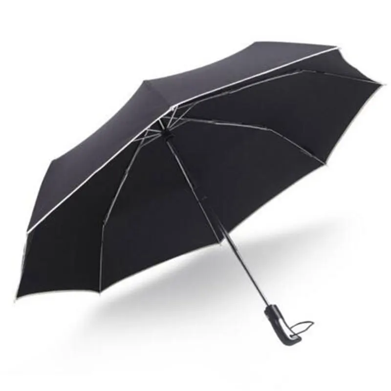 Автоматический зонт для мужчин и женщин, три складных детские зонтики, Зонт от дождя для мужчин и женщин - Цвет: Black