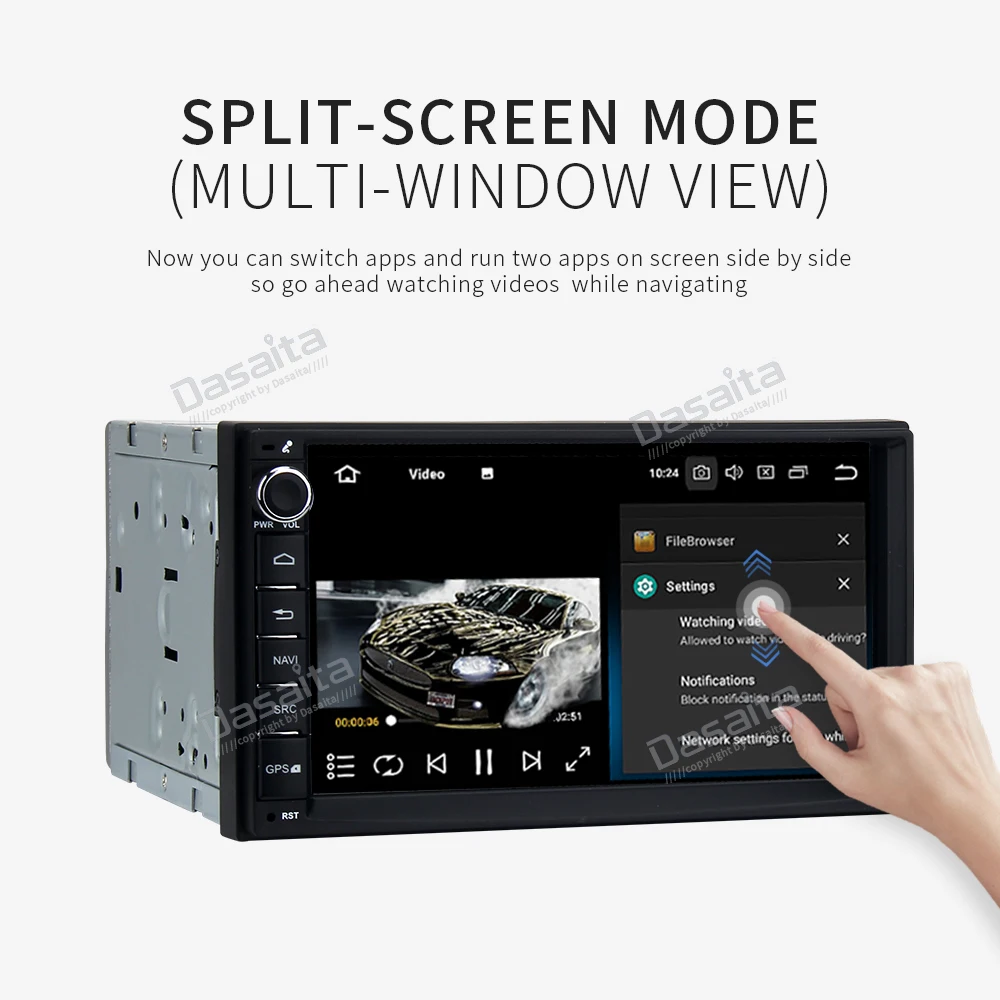 Excellent Dasaita Android 9.0 Car Double Din Car Radio 4*50W Universal for Nissan Qashqai X-Trail Patrol Tiida Versa Livina Navara NP300 4