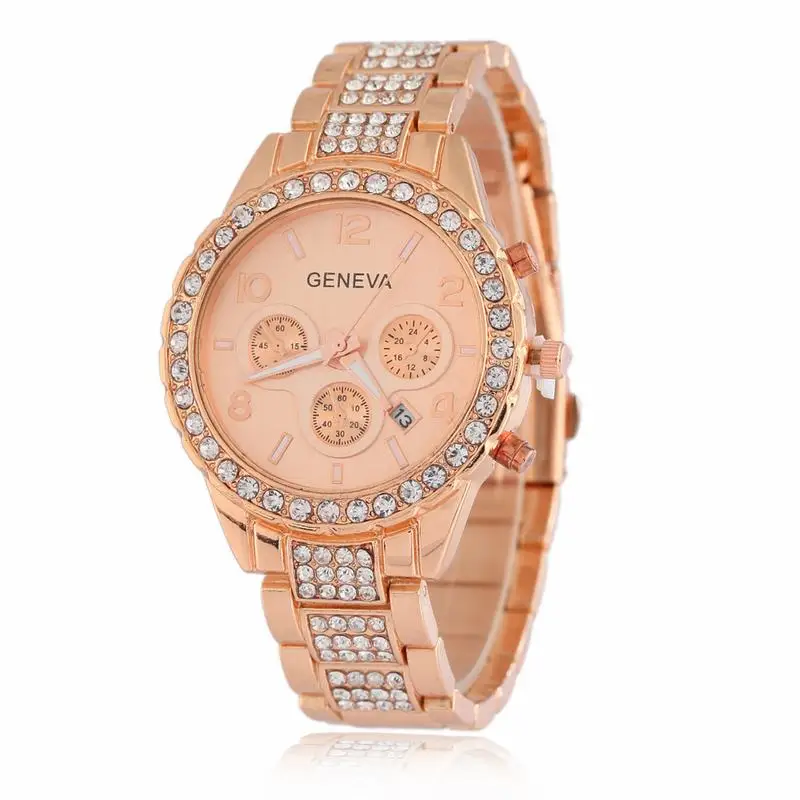 

Mdnen Fashion Ladies Quartz Bracelet Watch Rose Gold Female Wristwatch Luxury Montre Femme Metal Band Women Men Diamond Watches