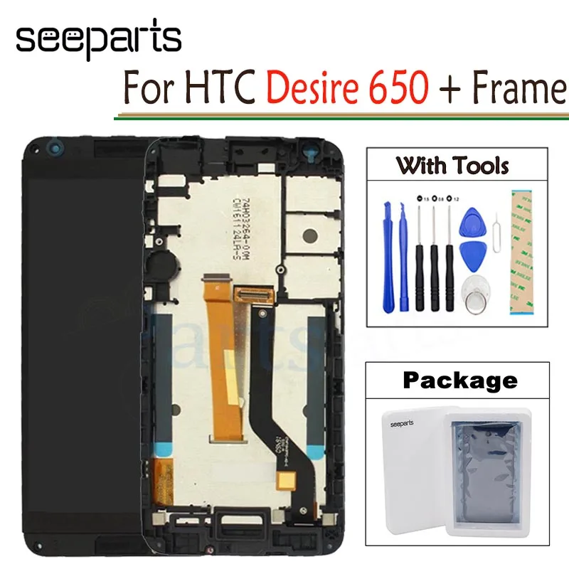 For HTC Desire 650 LCD Display Touch Screen Digitizer Assembly 5.0\
