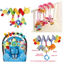 Buy Educational Baby Rattles Mobiles Animal Spiral Rattles Toys For Baby Stroller Bed Bell In Bed Baby Playing Stroller Hanging Toys Free Shipping