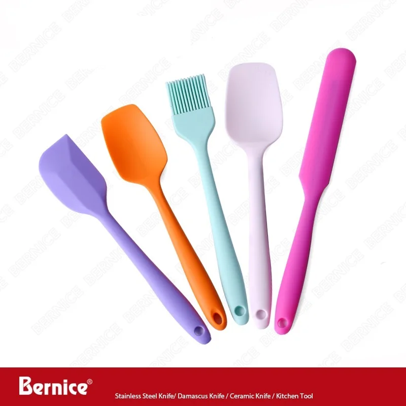 

Cooking tool sets 5PCS Non-toxic Cooking Baking Kitchen Tools Utensils Silicone Scraper Brush Spade Whisk Turner