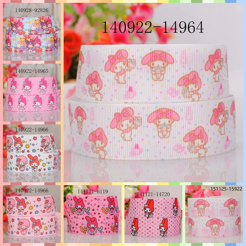 

10yards -different sizes -cute cartoon my melody ribbon printed Grosgrain ribbon
