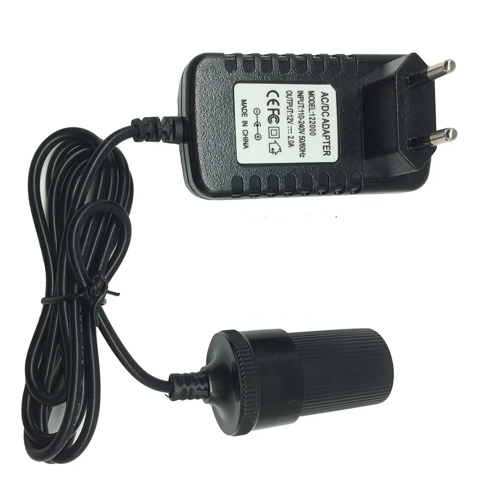 mini 2A EU standard plug 110/220V AC to DC 12V 24W Car cigarette lighter Switch Power Supply Charger Transformer Adapter Socket|cigarette switch|car