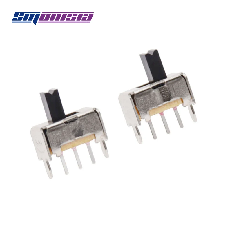 100pcs SS12D07 Vertical Small Toggle Switch 1P2T VG4 Bracket 3 Pin 2