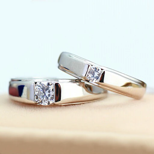 Hot Sale! Promotion 925 Sterling Silver Jewelry Couple Rings Pair, Engagement Ring Men Top Quality zircon Jewelry Wholesale RJ