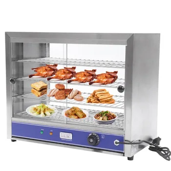 

4-Tier 1000W Electric Counter Showcase Top Heated Display Cabinet Pie Warmer Food Warmer