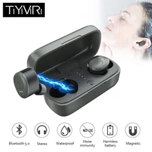 Мини беспроводные Bluetooth 5,0 стерео наушники с басами, водонепроницаемая гарнитура, наушники с микрофоном для iPhone, Xiaomi, Android