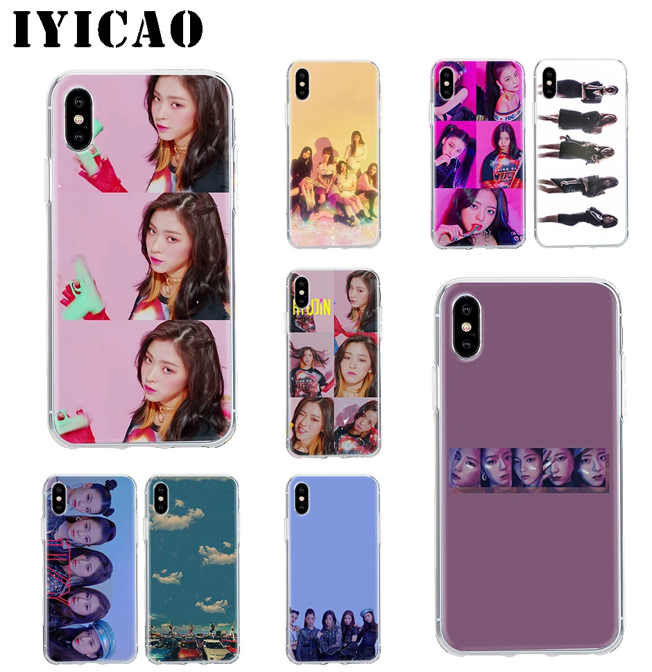 

IYICAO ITZY Black Hard Case Cover Shell for iPhone 4 4s 5 5s Se 6 7 7plus 8 8Plus X XS MAX XR 6s Plus 11 pro max