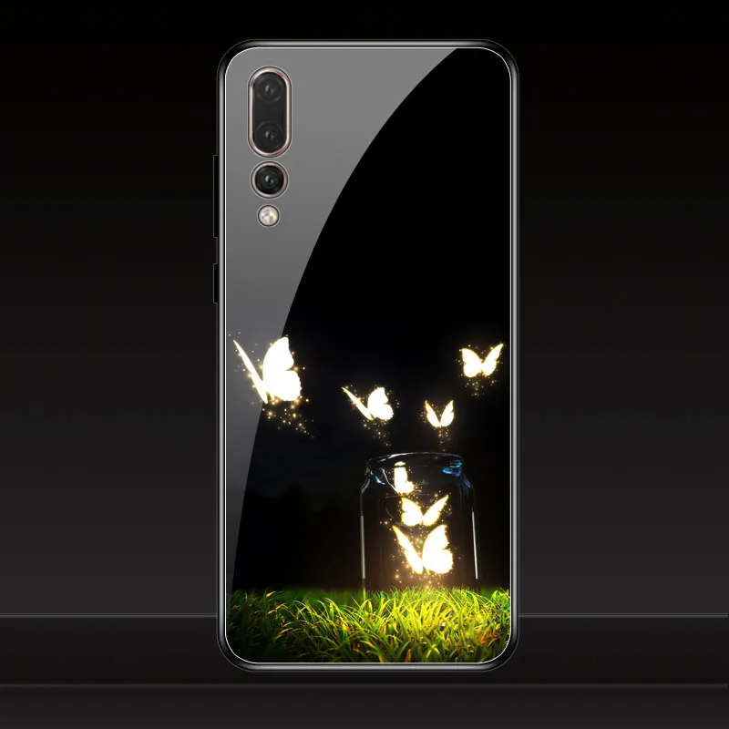 Чехол Geruide для телефона с цветной печатью для huawei P20 Lite P20 Pro, закаленное стекло для Huawai P20 Lite Plus, чехол