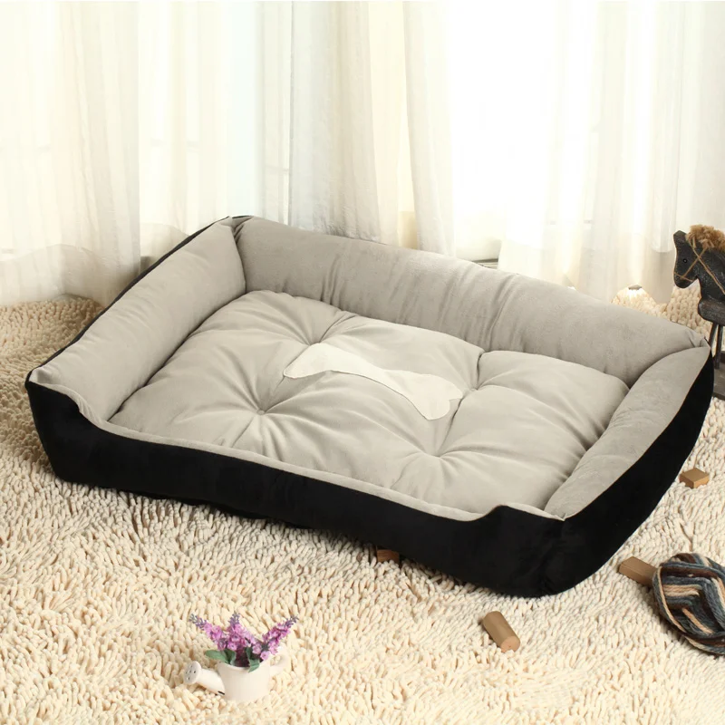 Bone Printed Pet Sofa Dog Beds Waterproof Winter Warm Cotton Mat Bed For Small Medium Large Dog Cat Pet Products Puppy Kennel