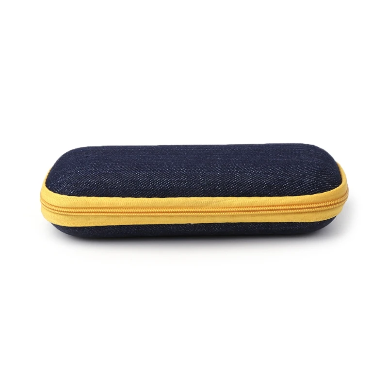 Футляр для очков из джинсовой ткани на молнии с защитой от раздавливания - Цвет: Yellow