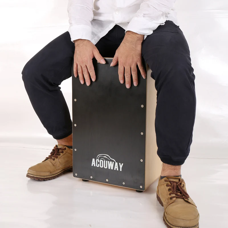 ACOUWAY cajon барабанная коробка ручной барабан из березовой фанеры с регулируемым эффектом струн резиновые ножки для взрослых Размер 30X31X48(см