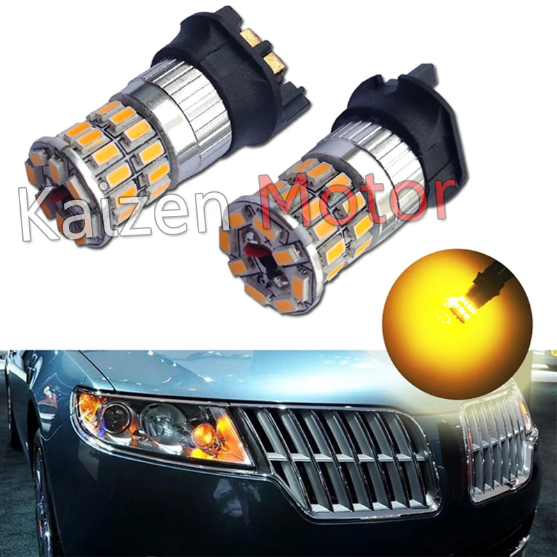 6 шт. ошибок желтый PWY24W PW24W 36-SMD из светодиодов лампы для Audi A3 A4 A5 Q3 VW MK7 гольф CC форд