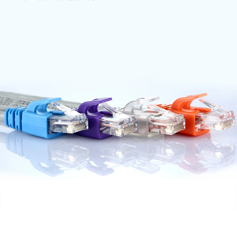 Ampcom Rj45 Ethernet Cabo de Rede Botas de Alívio de Tensão Conector do Cabo Plug Cobre para Cat5 Cat5e Cat6 Plástico - Imagem 2