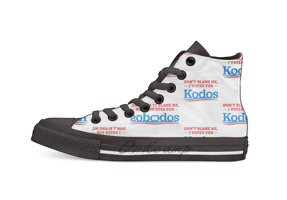 

Don't Blame Me I Voted For Kodos Unisex High Top Canvas flat Casual Custom shoes Drop Shipping