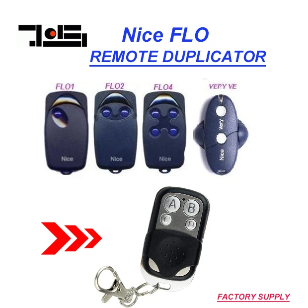

5pcs NICE FLO1 FLO2 FLO 4 replacement remote control duplicator fixed code face to face copy