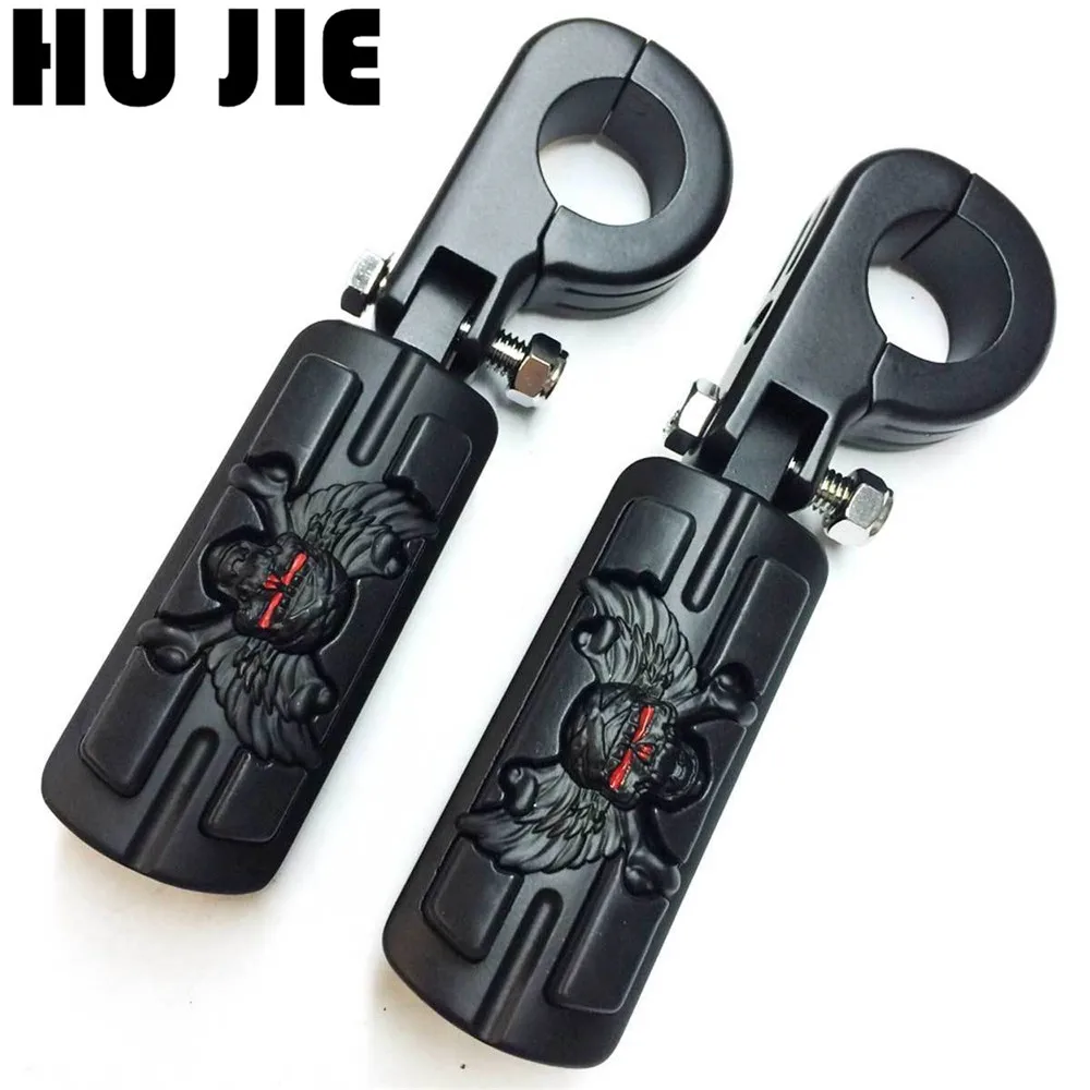 

Motorcycle 1 1/4" Highway Skull Foot Peg Footrest P-Clamps For Honda GoldWing GL1500 GL1100 GL1200 VT750 Shadow 750 VT750C ACE