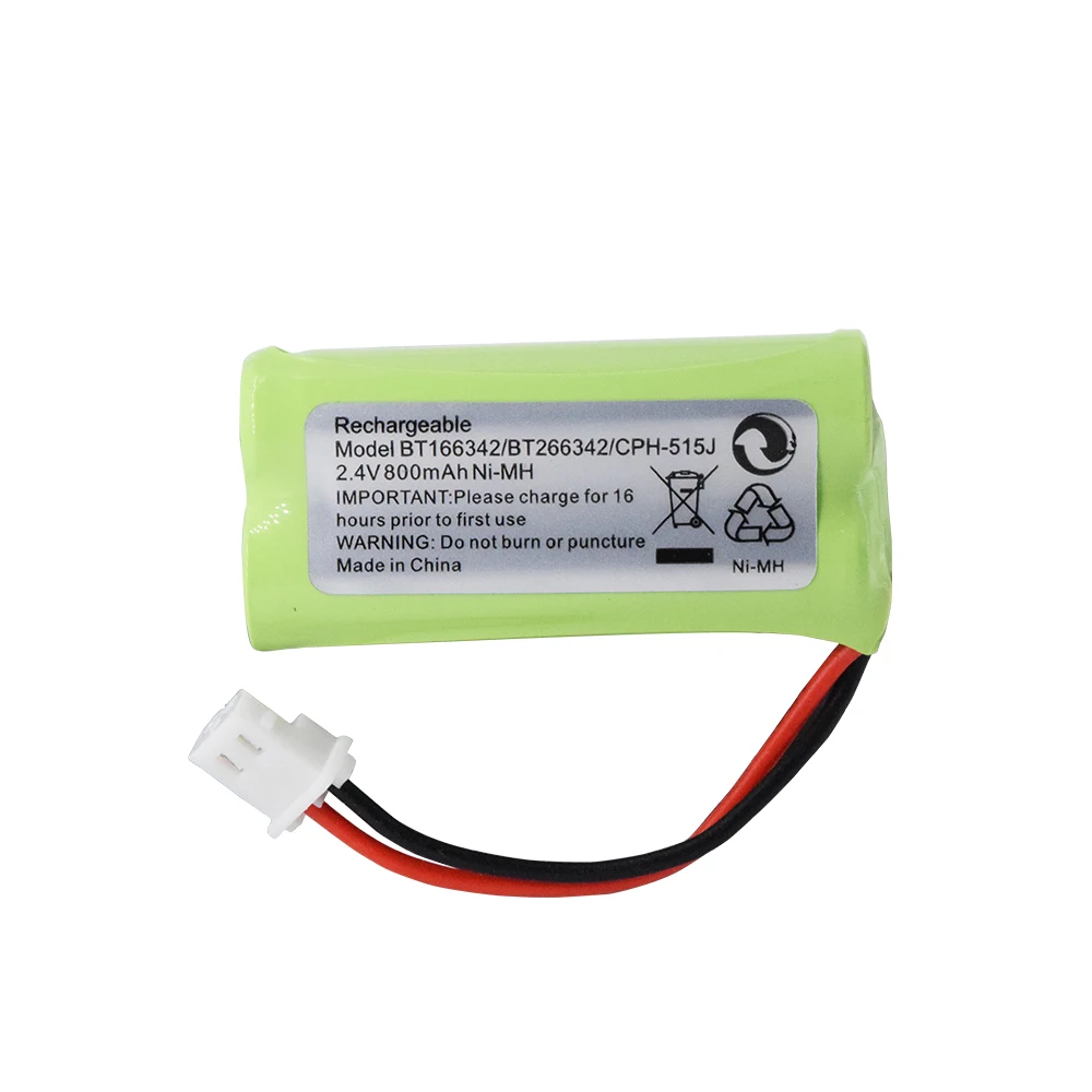 BT-166342 2,4 V 800mAh 2* AAA Ni-MH аккумуляторная батарея для беспроводного телефона BT-166342 - Цвет: 1pcs