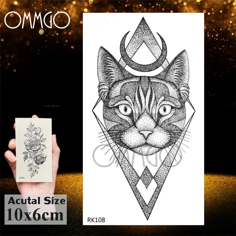 OMMGO Вишня цветет розовый геометрический лося временная татуировка наклейка Лес Племенной Тотем поддельный олени-татуировки дети татуировки тело руки - Цвет: ORK108