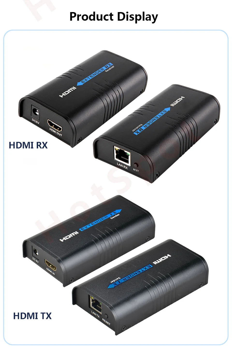 MiraBox HDMI Extender Over Splitter IPTCP UTPSTP CAT5e6 Rj45 LAN Network Support 1080p 120m HDMI Transmitter and Receiver (16)