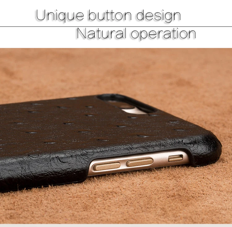 Чехол для телефона из натуральной воловьей кожи для iphone 11 11 pro Max SE 5 7 8 6 6s plus Страусиная зернистая крышка для iphone xr x xs max роскошный