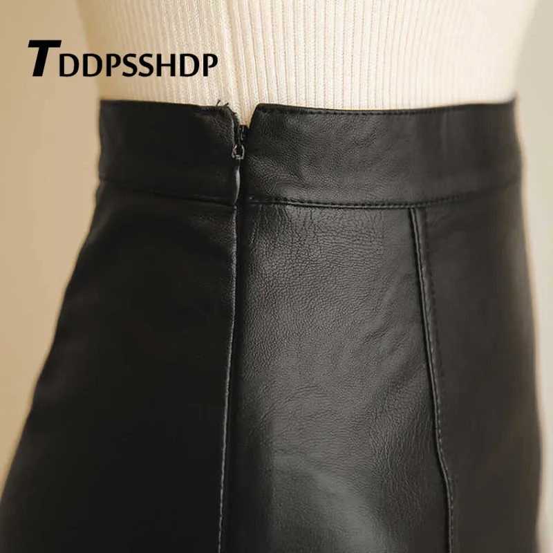 Women Solid PU Faux Leather Skirt 2019 Spring Black Color Mini Streetwear Female Skirts Women Solid PU Faux Leather Skirt 2019 Spring Black Color Mini Streetwear Female Skirts