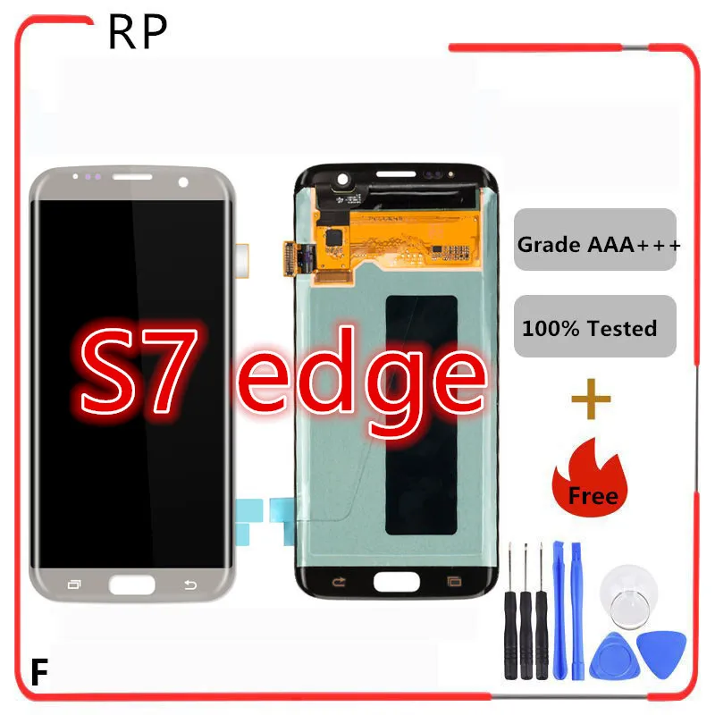 AMOLED ЖК-дисплей для Samsung Galaxy S7 Edge G935 Дисплей G935F Сенсорный экран испытания планшета