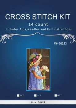 

Top Quality Lovely Counted Cross Stitch Kit My Little Sunshine Little Girl and Daisy Flower dim 35259