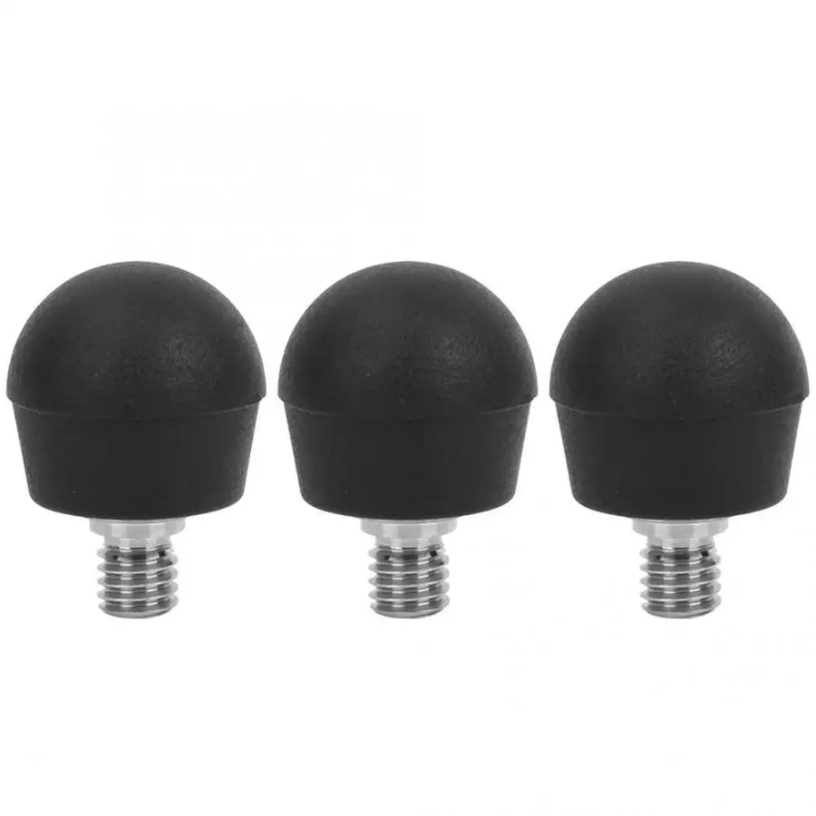 

3Pcs Camera Monopod 3/8" Screw Spike Tripod Feet with Non-slip Rubber Cover New
