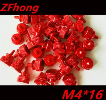 

20pcs M4*16 M4 x 16mm red aluminum step hand screw computer case screw
