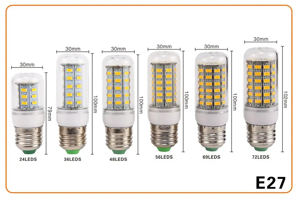LATTUSO светодиодный светильник E27 E14 G9 кукурузы светильник SMD 5730 лампада светодиодные лампочки 220V люстры лампы в форме свечи Luz 24 36 48 56 69 72 светодиодный s светильник s