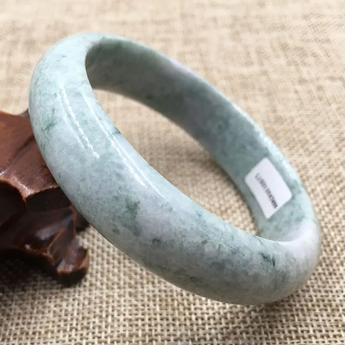 

61mm Certified Grade "A" Natural Green Jadeite Jade Gems Bracelet Bangle 043499 a 5.19