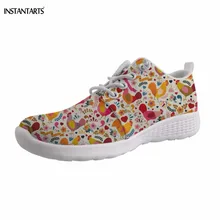 INSTANTARTS петух/Куриный принт Женская летняя водонепроницаемая обувь дышащая на шнуровке Аква обувь для женщин уличные спортивные кроссовки