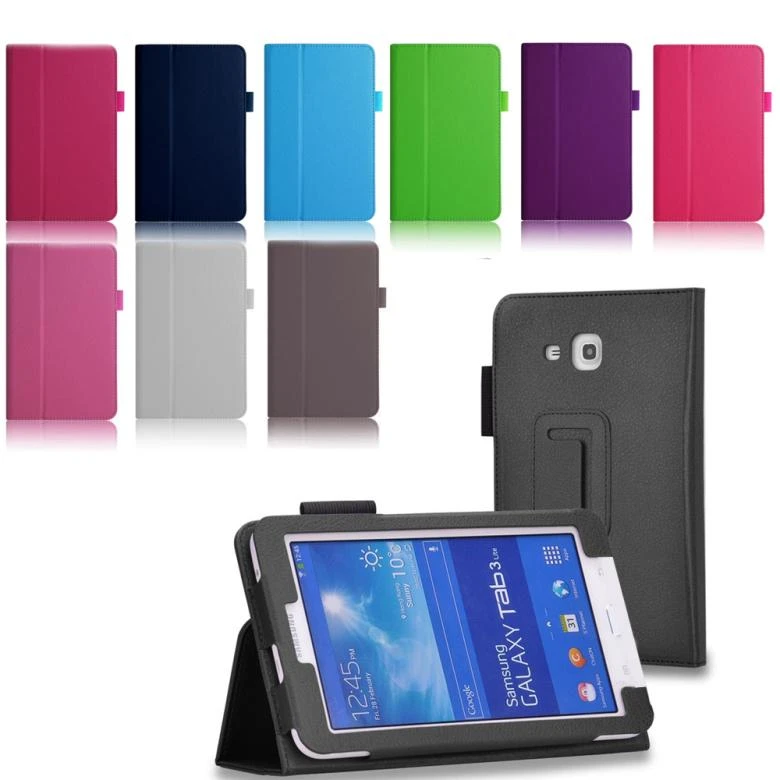 Funda para tableta Samsung Galaxy Tab E 7,0 T113 T116 Tab 3 7,0 Lite T110 soporte tipo libro, piel protectora de cuero PU película + bolígrafo|Fundas tablets y libros electrónicos| -