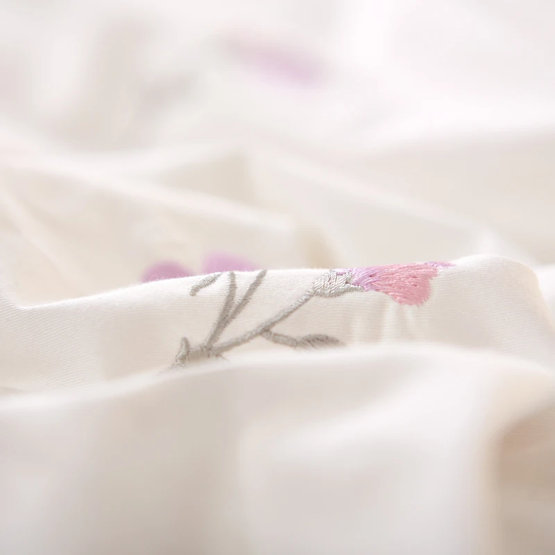 White Pink 100%Cotton Korean Bedding Sets Twin Queen King size Kids Girls Bedding set Princess Duvet Cover bed sheet/linen set