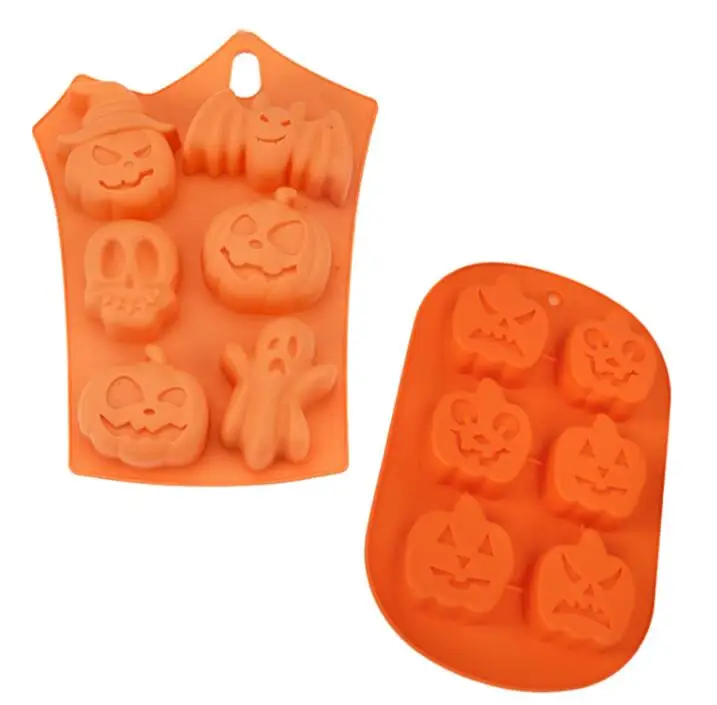 

3D Pumpkin Silicone fondant Mold 2 styles Soap Molds Candy Chocolate Cake Mold Cake Decoration Tools Halloween Party Baking Mold