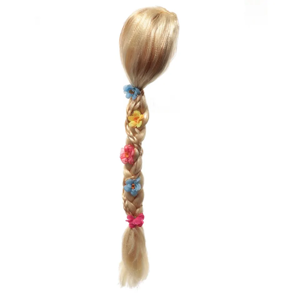 MUABABY девочек парик Рапунцель детей Единорог косы Gir принцесса волос подарок на день рождения Дети Tinkerbell фотографии реквизит
