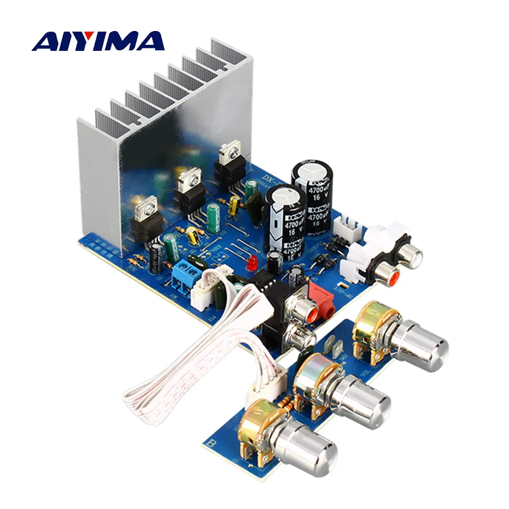 Aiyima TDA2030 сабвуферный Усилитель 15 Вт* 2+ 30 Вт 2,1 канальный усилитель аудио Плата басовый выход для сабвуферного динамика DIY