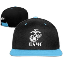 Орел Глобус Якорь Морская пехота USMC унисекс регулируемые плоские девушки Дальнобойщик кепка. Шляпы