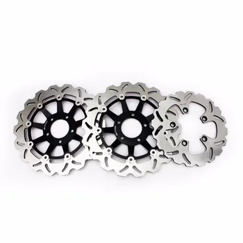 

BIKINGBOY Front Rear Brake Disks Discs Rotors Full Set For SUZUKI GSX 750 W X Y K1-K3 AE H927 1997 1998 1999 2000 2001 2002 2003