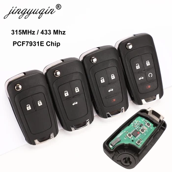 Keyforkess 10 pz/lotto 2/3/4 Bottoni di Controllo A Distanza di Vibrazione Fob Chiave Pieghevole Per Chevrolet Lova Sail Aveo Cruze 315/433Mhz PCF7937E