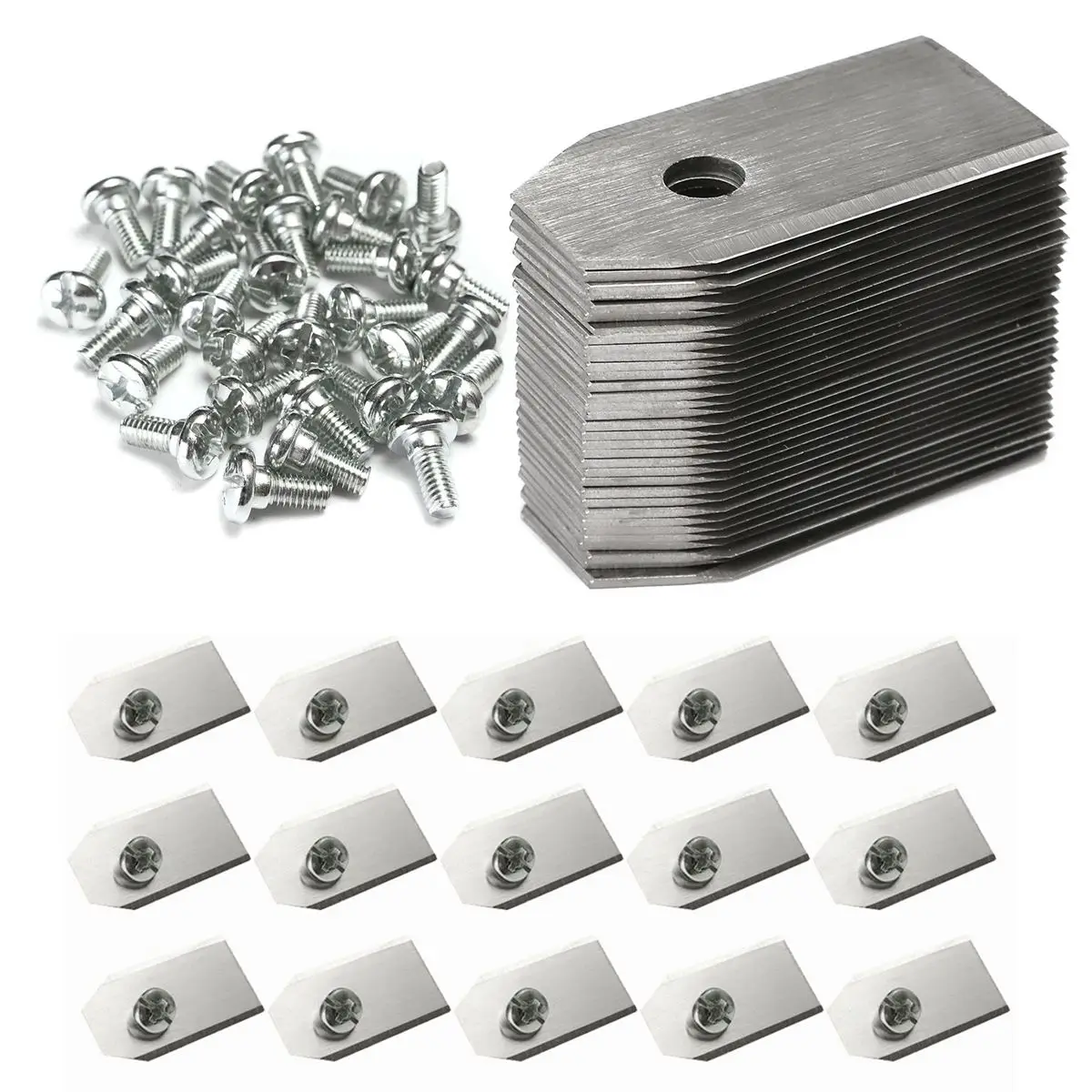 

High Quality 30Pcs 0.75MM Lawn Mower Blade Replacement + Screw for Husqvarna Automower